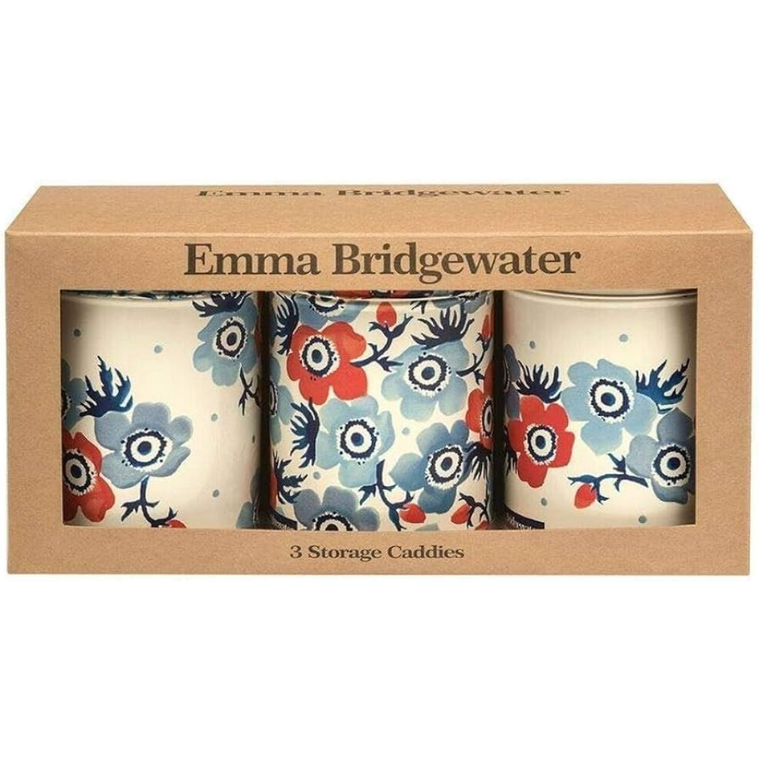 Emma Bridgewater Anemone Set of 3 Round Tins