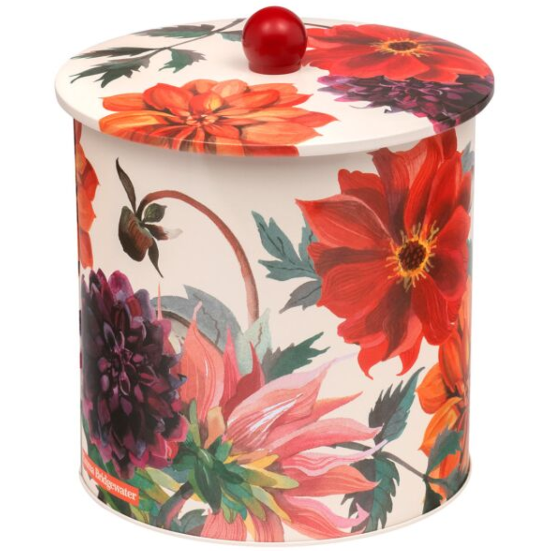 Emma Bridgewater Dahlia Flowers Biscuit Barrel Tin