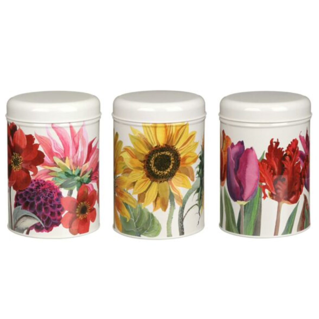 Emma Bridgewater Flowers Set of 3 Round Tins