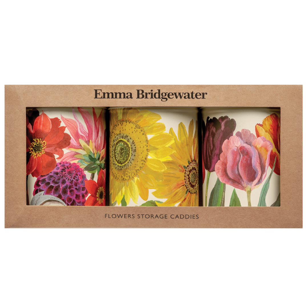 Emma Bridgewater Flowers Set of 3 Round Tins