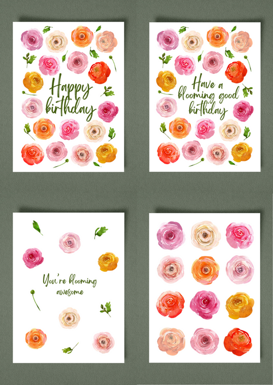 Blooming Birthday Greeting Card Box Set