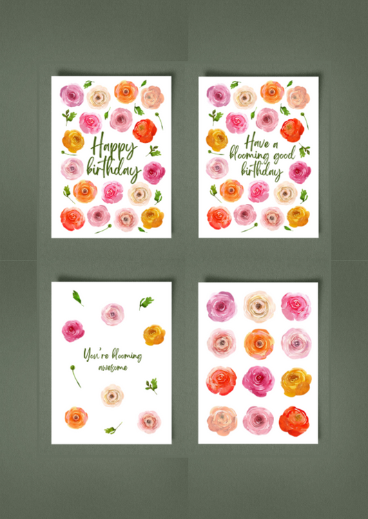 Blooming Birthday Greeting Card Box Set