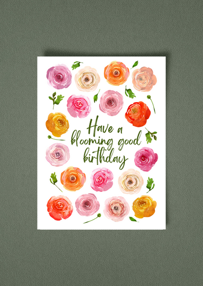 Blooming Good Birthday Greeting Card