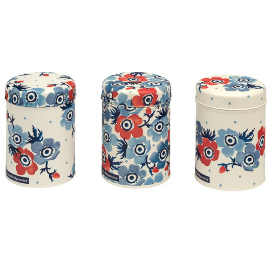 Emma Bridgewater Anemone Set of 3 Round Tins