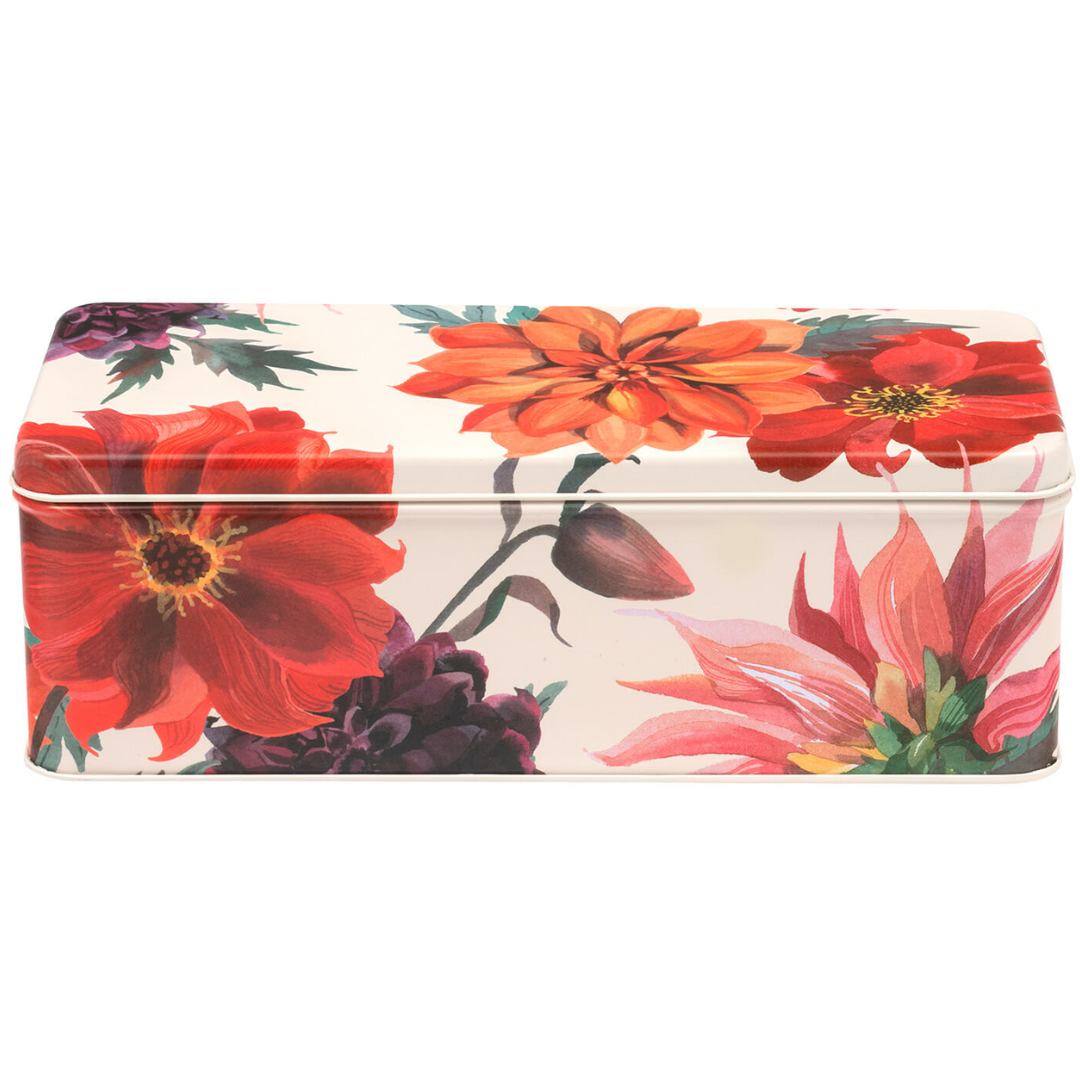 Emma Bridgewater Dahlia Flowers Deep Rectangle Tin