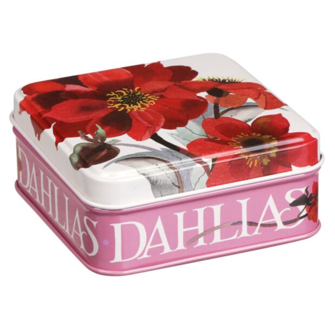 Emma Bridgewater Flowers Dahlias Small Square Pocket Tin