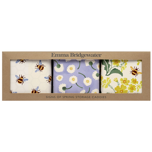 Emma Bridgewater Signs Of Spring Set of 3 Square Tins