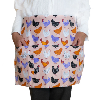 Gardeners Waist Apron Bright Hens