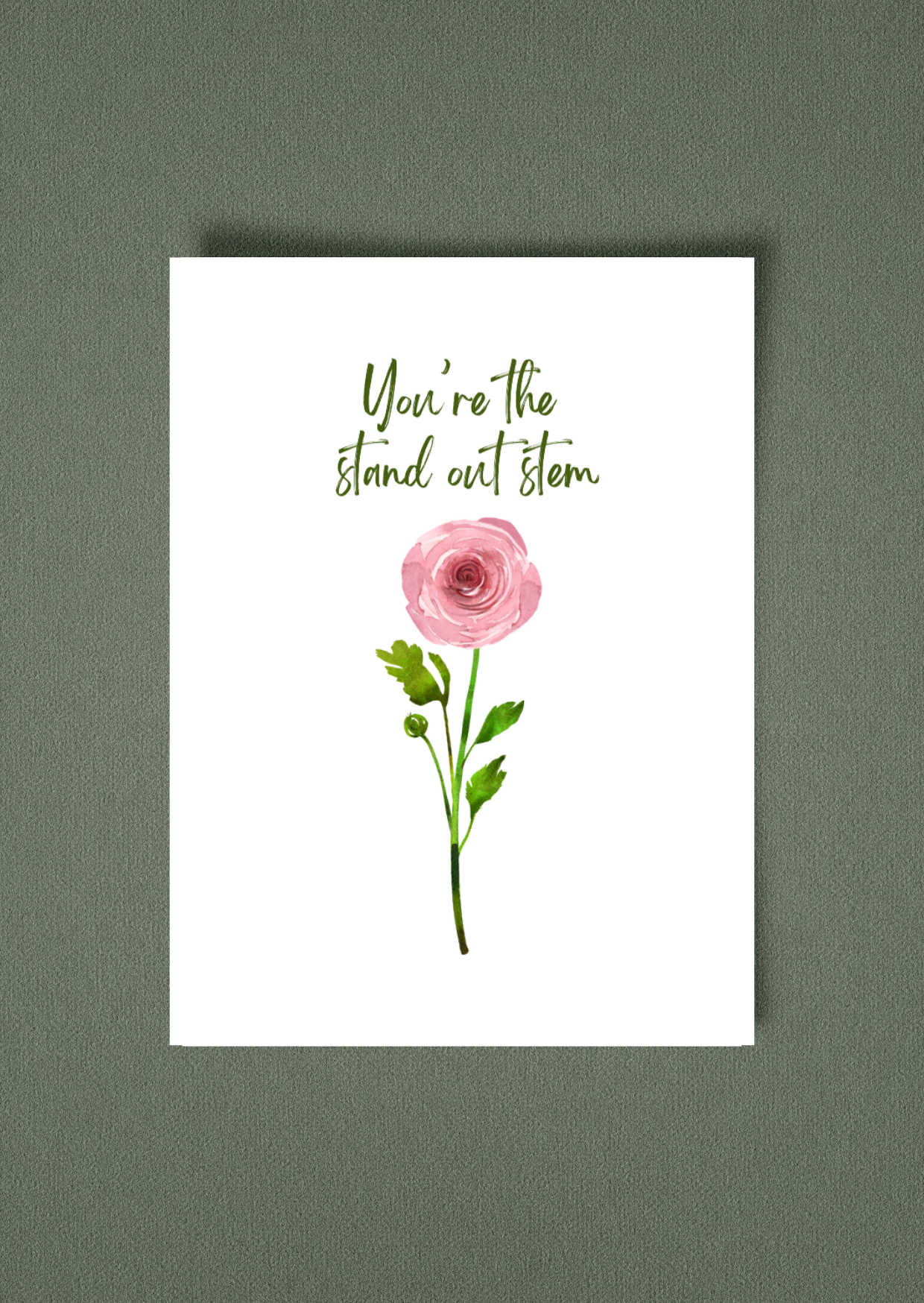 Stand Out Stem Greeting Card