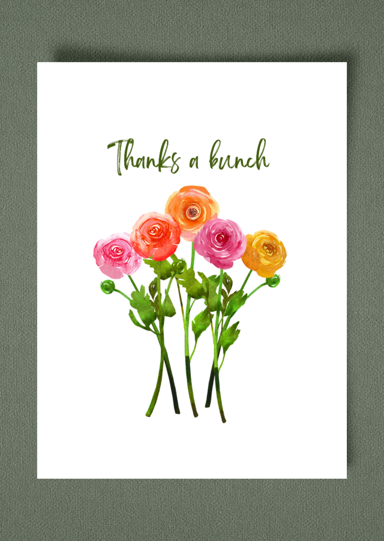 Thanks a Bunch Greeting Card